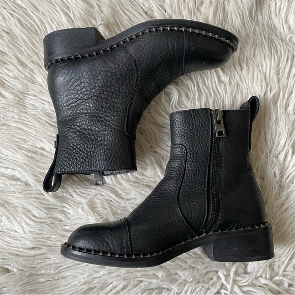 Zadig & Voltaire Black Textured Leather Studded Empress Clous Boots EUC Size 37 - Picture 8 of 12